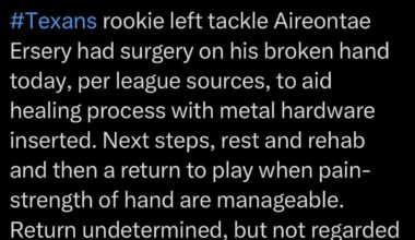 Ersery’s injury isn’t long term