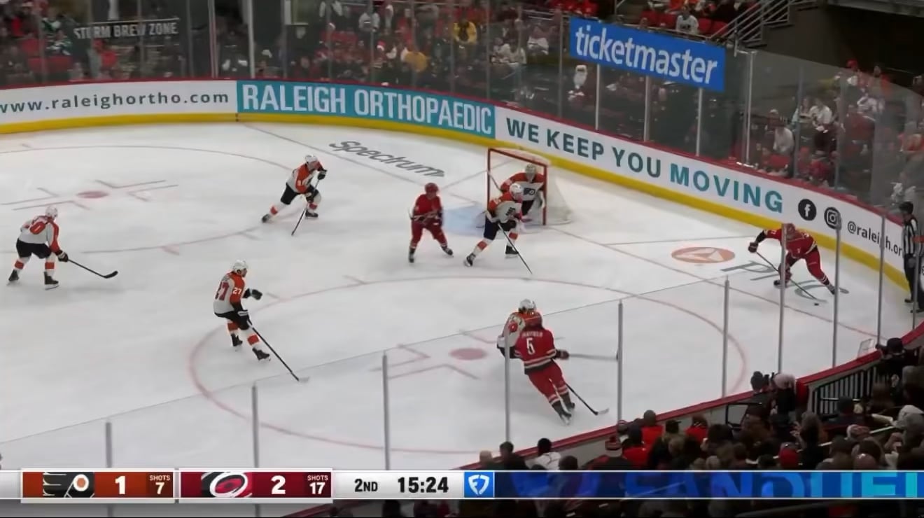 Gostisbehere cracks Noah Cates’ ankles