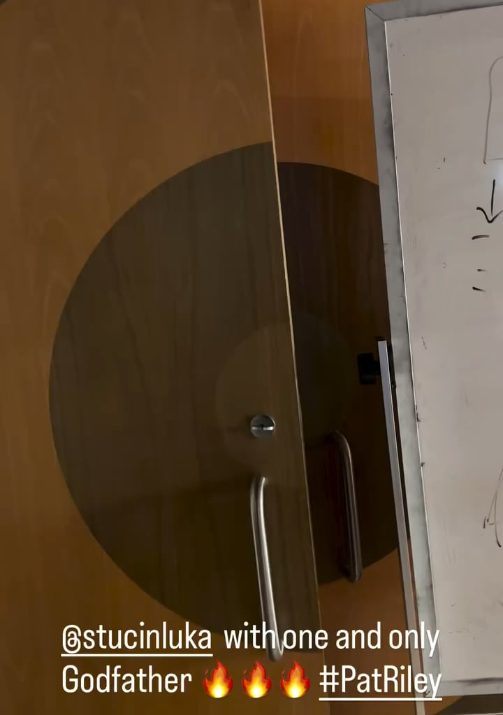 Goran reuniting with Pat Riley before the game today