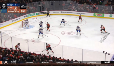 Flyers score 3 in 59 seconds to go up 3-1!