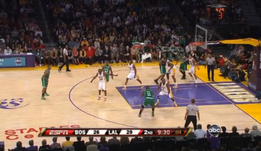 Christmas 17 years ago: Kobe taps the ball full court to Ariza who makes an INSANE save to Sasha for the And-1!