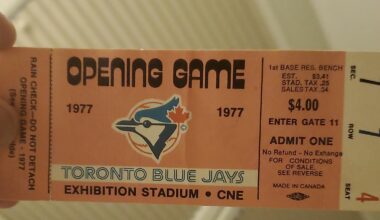1977 Opening Game Ticket