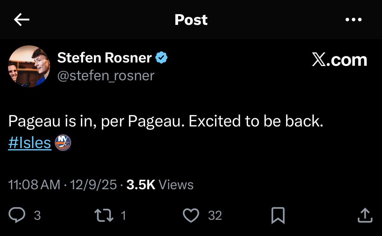 Pageau is back!