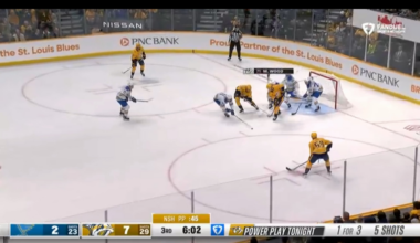 Clipped the moment in which a Blues announcer suggested injuring Fil for being on the PP while up 7-2