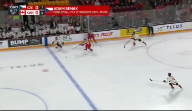 Brady Martin Opens the Scoring for Team Canada off a Pass from McKenna