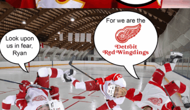 IT'S GAME DAY!!! Tonight we're facing the horrors of the DETROIT RED WINGDINGS!!! LET'S KILL THEM WITH FIRE!!! GO FLAMES!!!