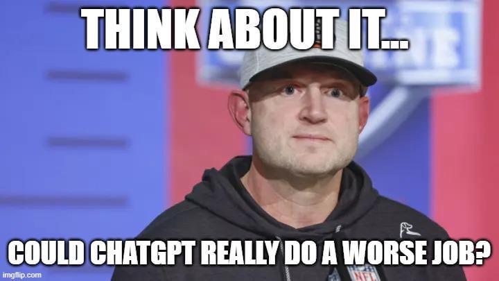 Just tossing this out there... We could save a lot of money on Duke's salary and travel.