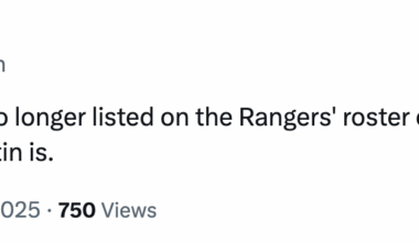 [Baugh] Dylan Garand is no longer listed on the Rangers' roster on the NHL Media site. Spencer Martin is.