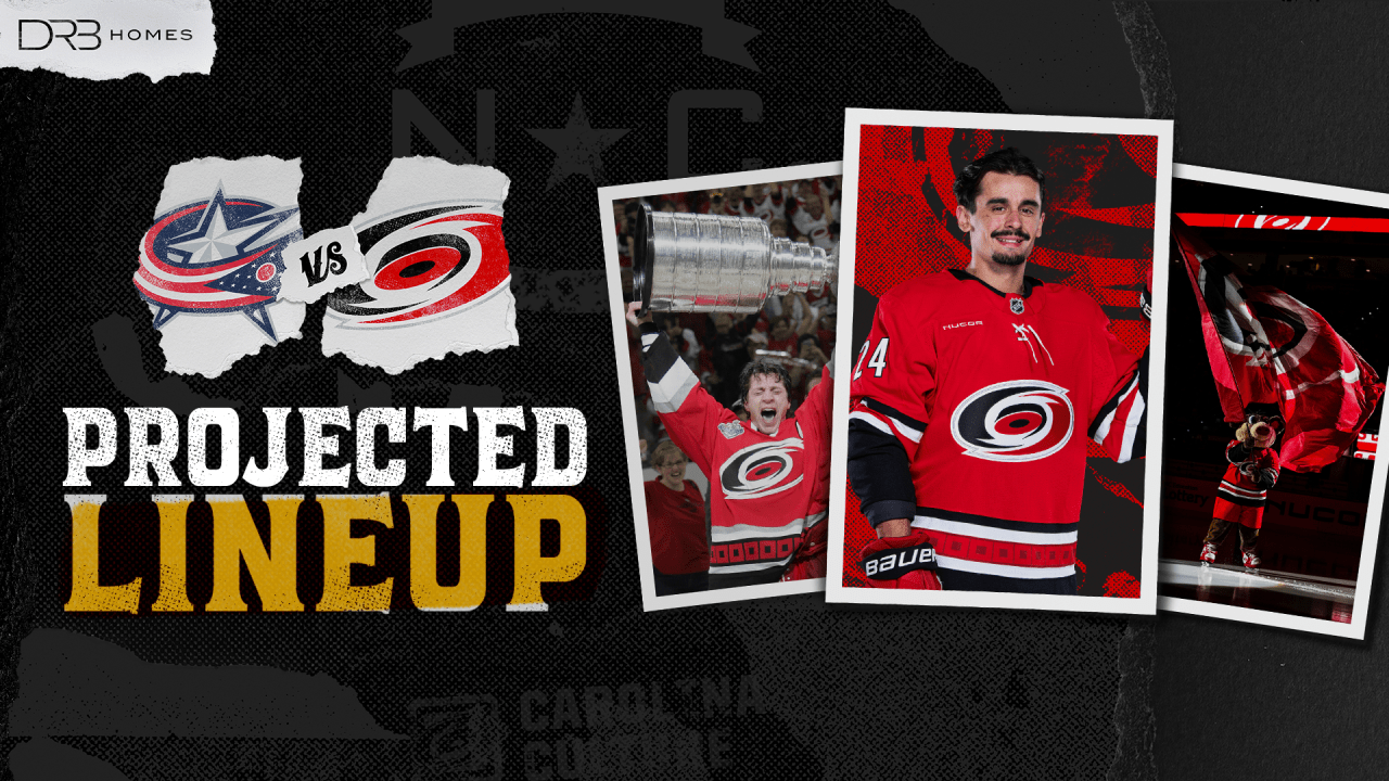 Projected Lineup: December 9 vs. Columbus | Carolina Hurricanes