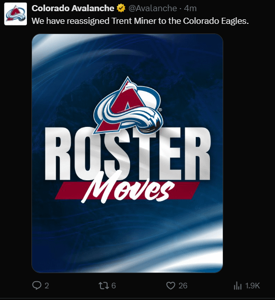 Trent Miner reassigned to the Eagles