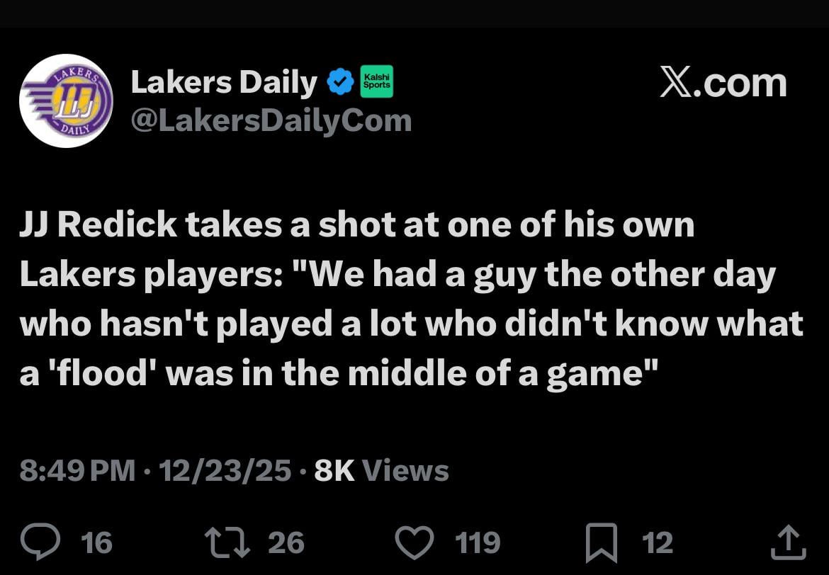 JJ redick takes a jab at one of his own players
