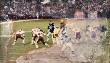 Found these old pics from the Theismann game. Decent shot of LT at the end.
