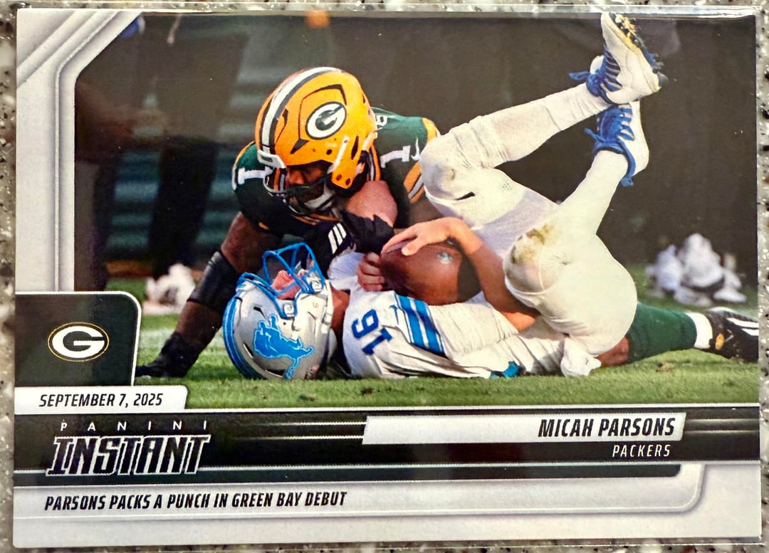 Micah’s First Card in a Packers Jersey