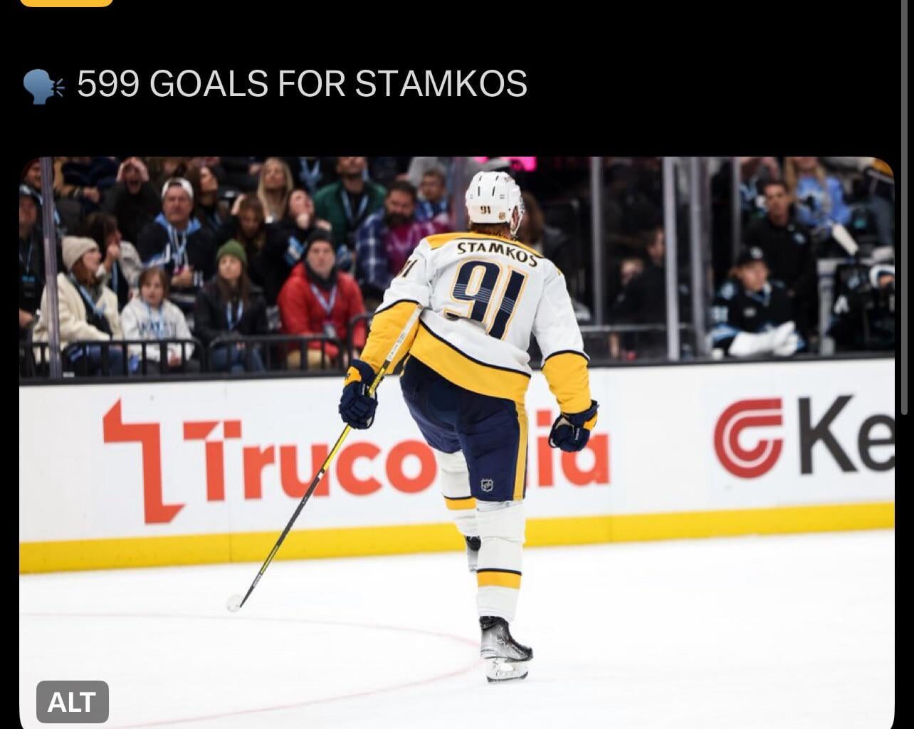 Stamkos is one goal away from hitting 600!⚡️