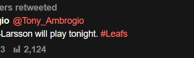 [Ambrogio] Oliver Ekman-Larsson will play tonight.