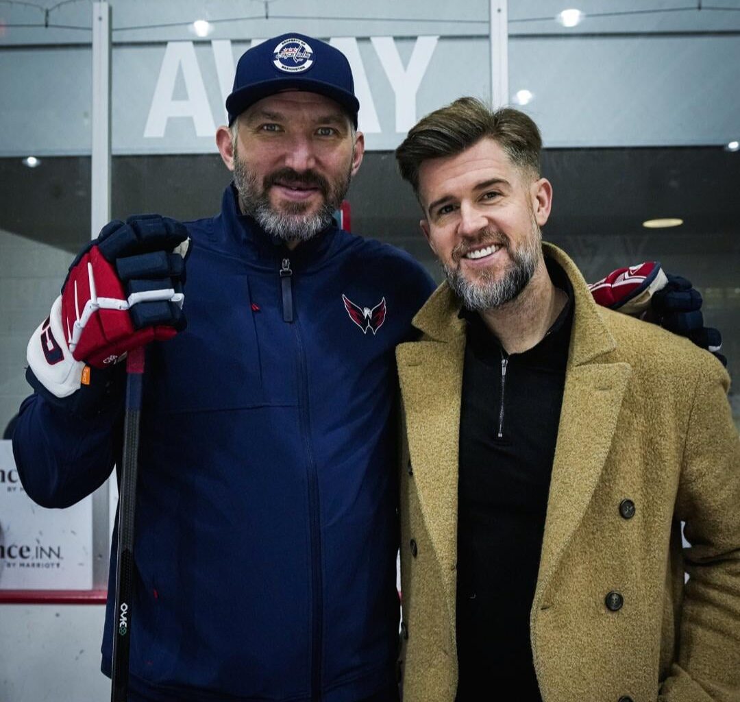 Ovi and Greenie today at the Eighth Annual ASHA Skate, hosted by Ovi