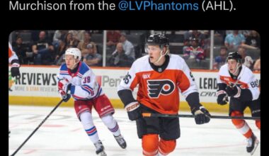 [Flyers] Transaction: We have recalled defenseman Ty Murchison from the LVPhantoms (AHL).