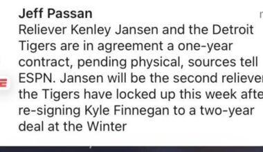 Kenley Jansen Signs with Tigers