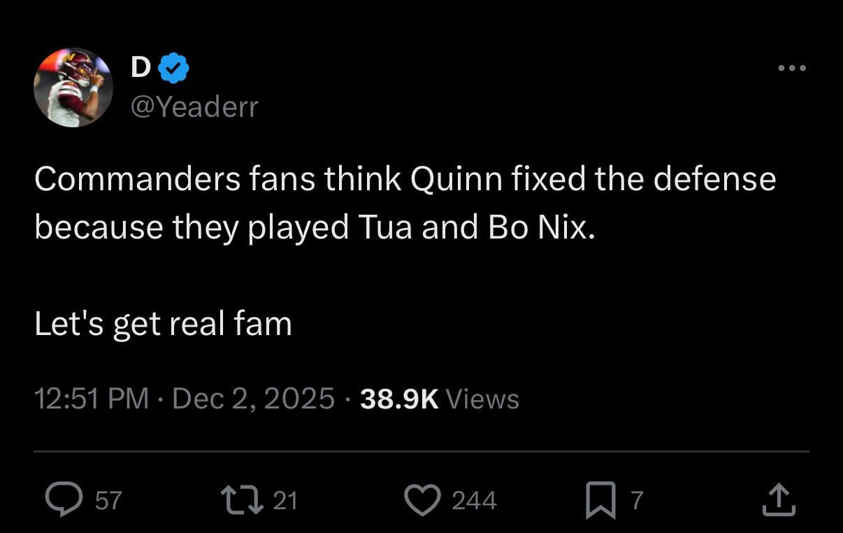 We watched Michael Penix and Sam Darnold look like HOFers with Joe Whitt but fans want to say this when we get happy after showing improvement