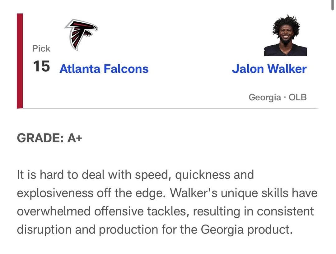 First round draft grades