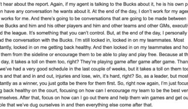 Giannis speaks to the media for the first time since 12/3