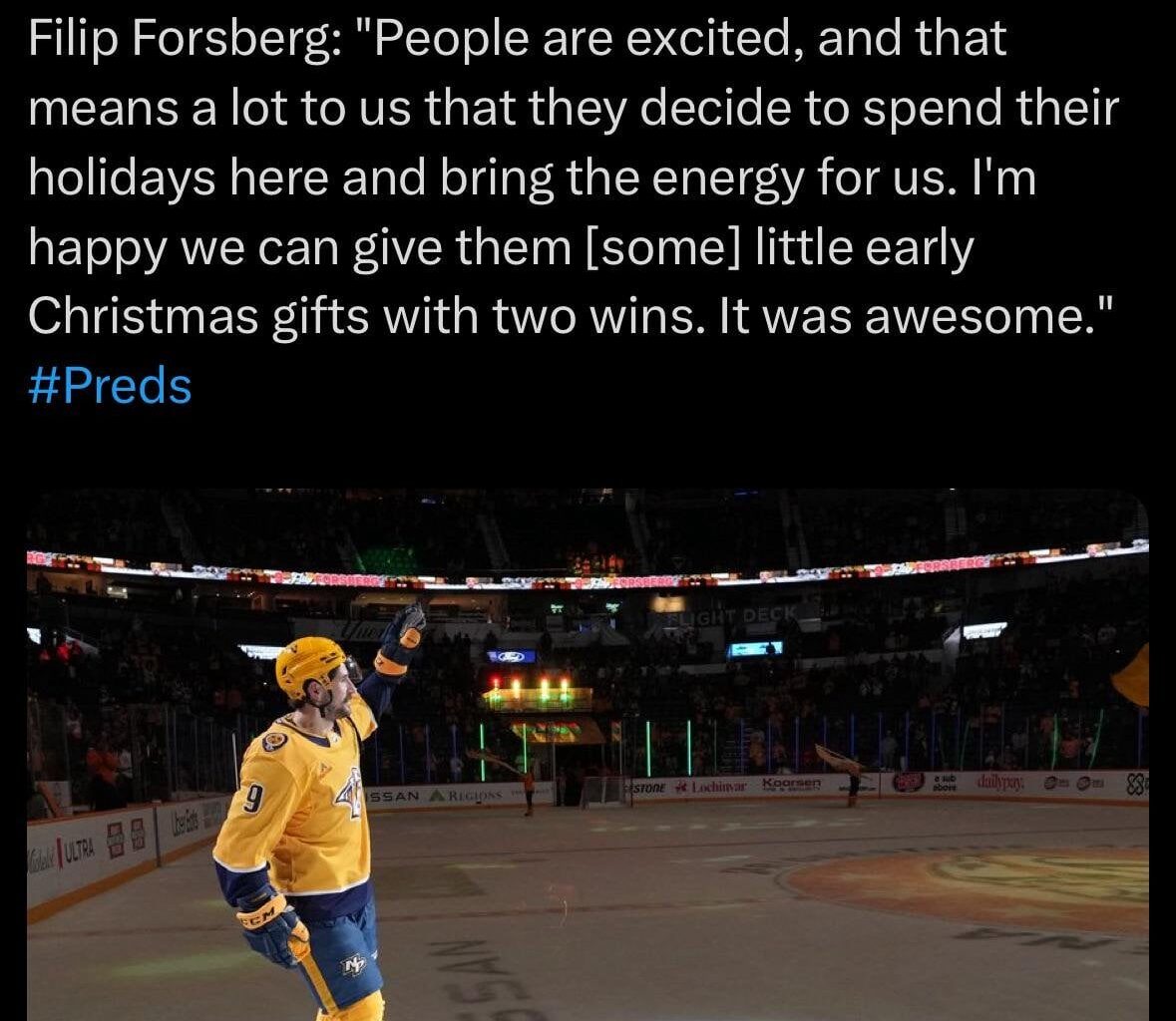 Your weekly /r/predators roundup for the week of December 18 - December 24, 2025
