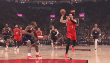 Shaedon Sharpe with the alley-oop dunk off Deni Avdija - gif version