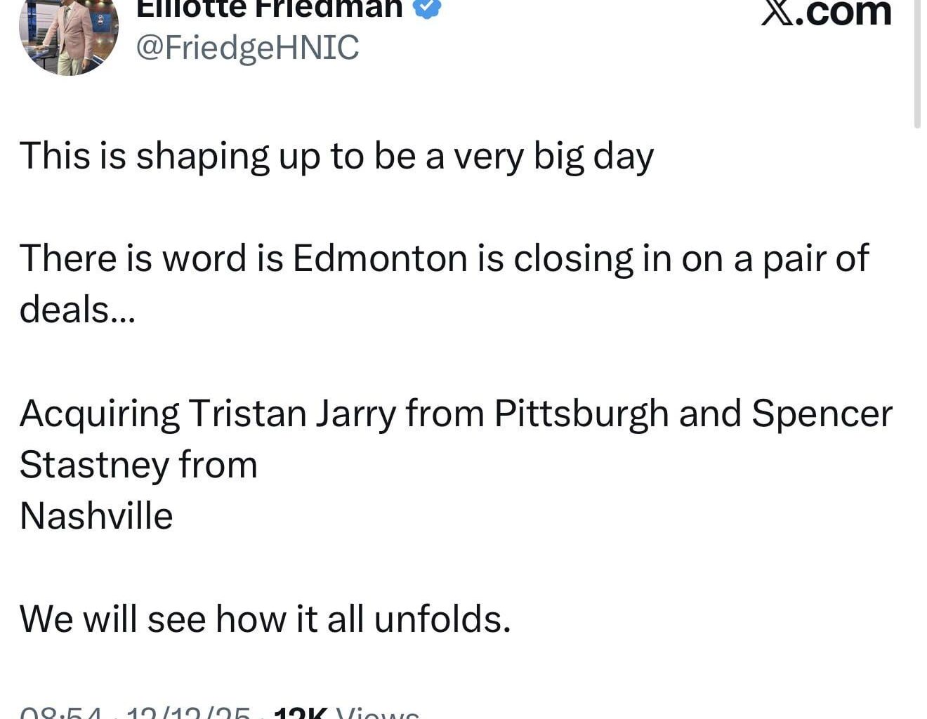 Possible Trade upcoming