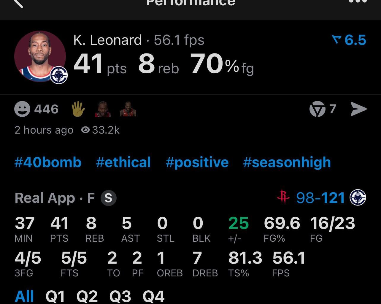 Where are the kawhi isn’t a good first option crowd at???????