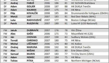 [LGRWProspects]Michal Pradel(3rd round’25) Michal Svrček(4th round’25) Named to the preliminary Slovakian WJC roster #LGRW