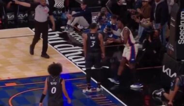 [Highlight] Desmond Bane rockets the ball at an out-of-bounds OG Anunoby, which leads to a confrontation. Leads to a technical on Desmond Bane after being ruled a hostile act