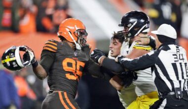 Mason Rudolph could be playing against Myles Garret if the Ravens lose tomorrow