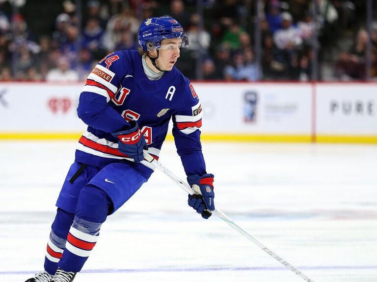 Cole Hudson hit in the back of head with puck. Being carried out on a stretcher. Gutted.