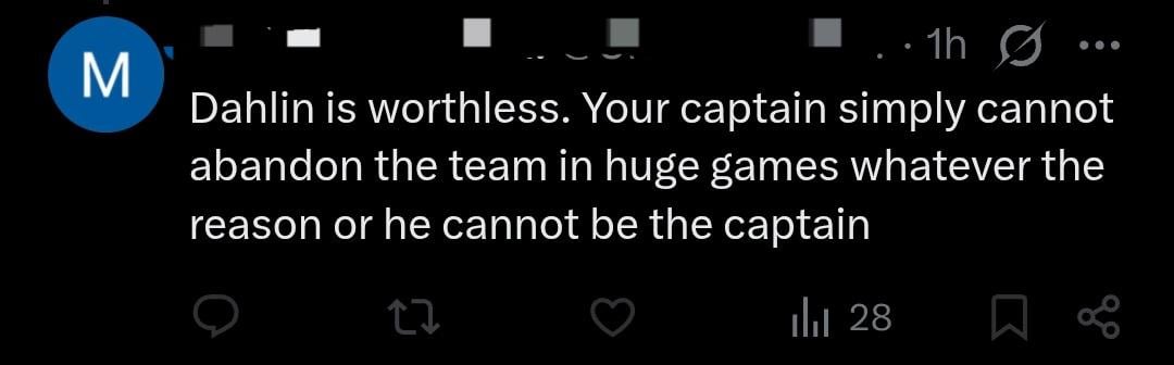 I hope this insanely toxic viewpoint about Dahlin and his Fiance' isnt held by many people, because I've seen it crop up a few times this year and It's unacceptable