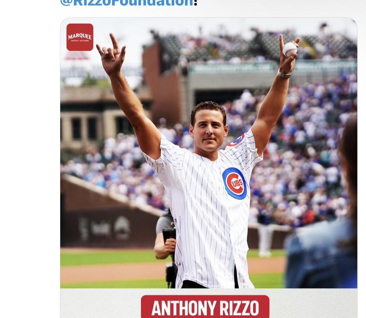 [Marquee] Anthony Rizzo announces he is running the 2026 Chicago Marathon benefiting the Rizzo Foundation