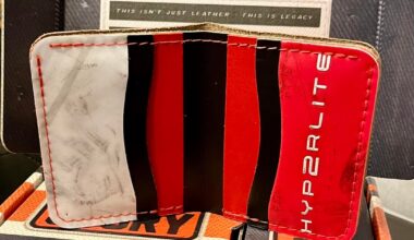 Wallet made from Cossa’s game-worn pads