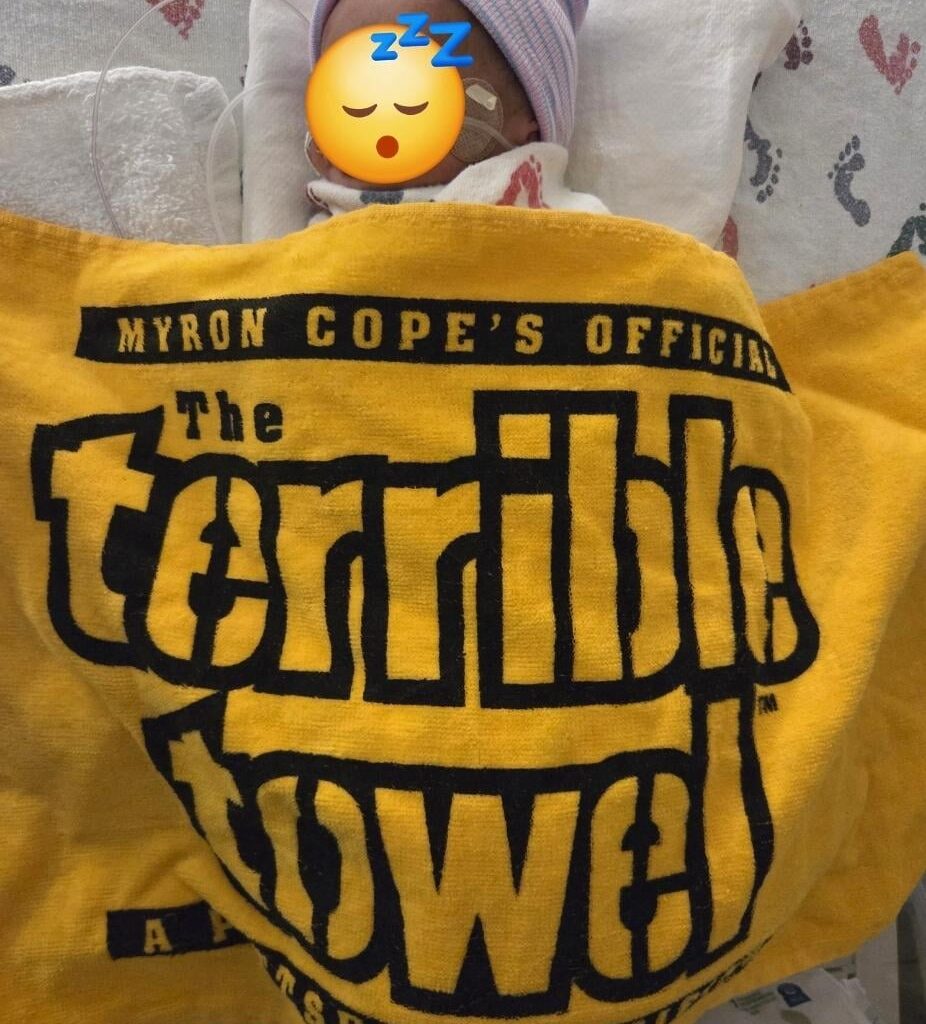 Newest Steelers fan came early and was my lucky charm last Sunday
