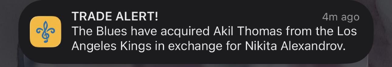 Alexandrov has been traded