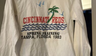 1983 Reds Spring Training Shirt Signed by Johnny Bench
