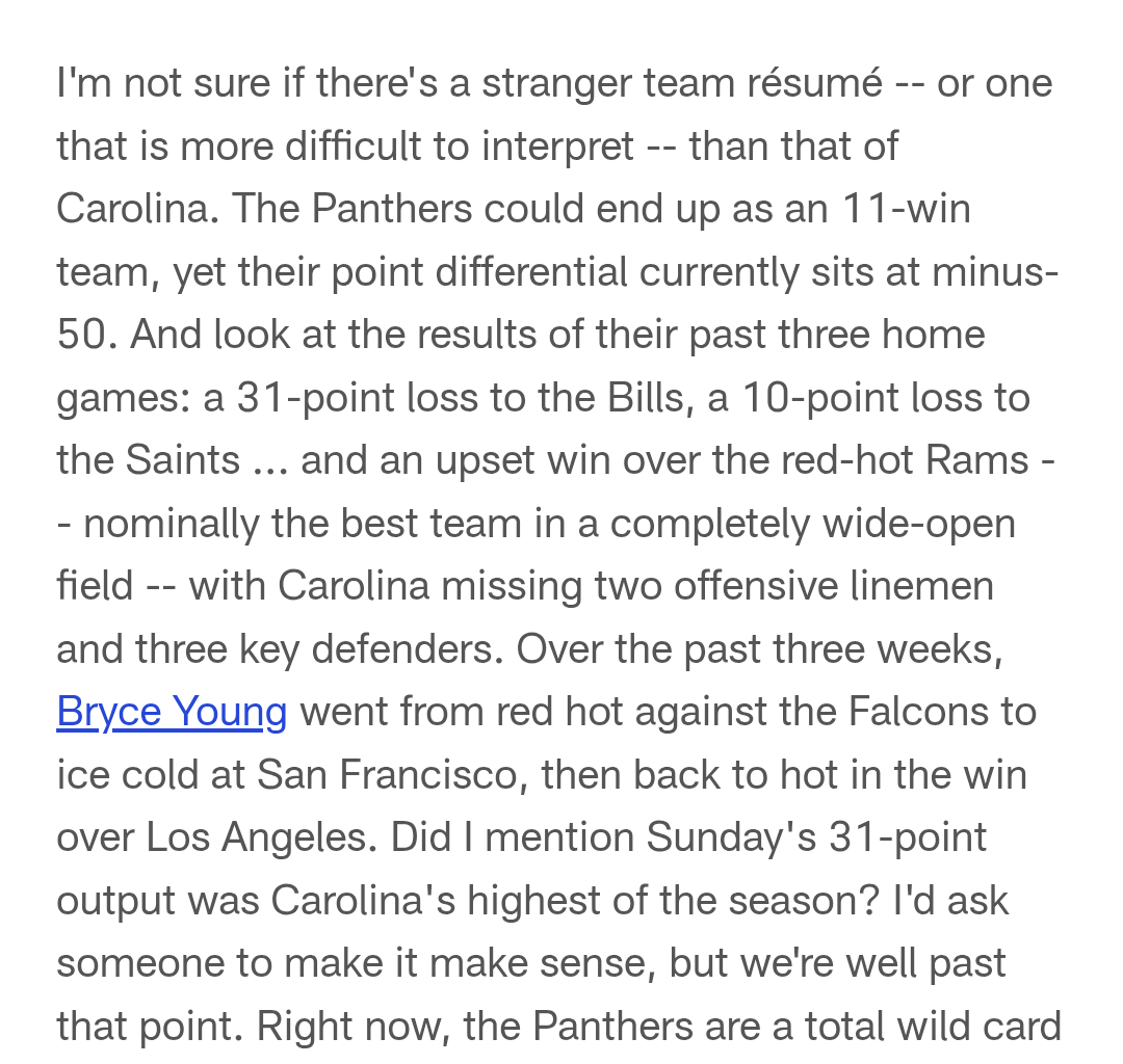 Per the NFL week 14 power rankings...