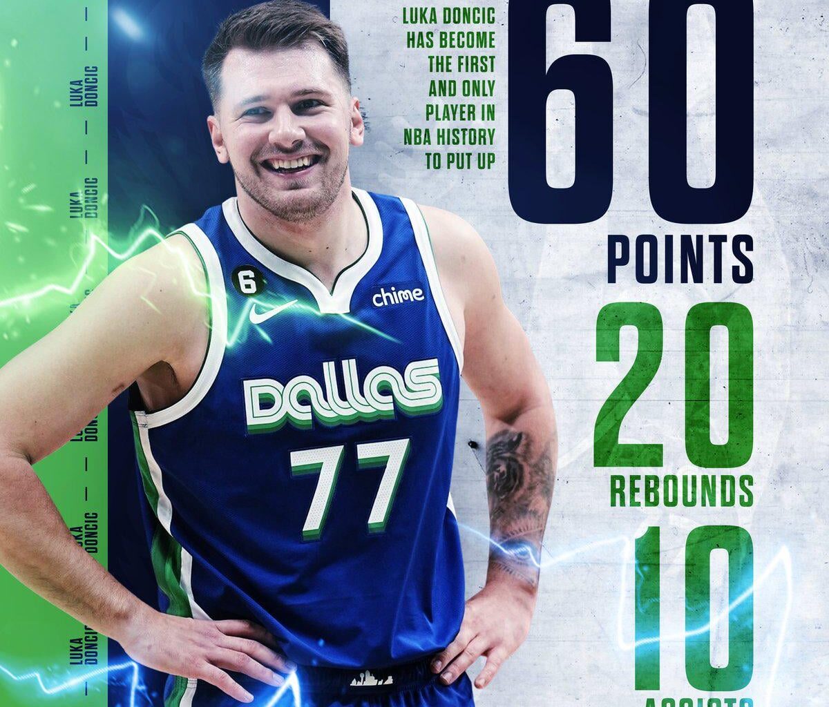3 years ago today, Luka Doncic had 60/20/10 against the Knicks!