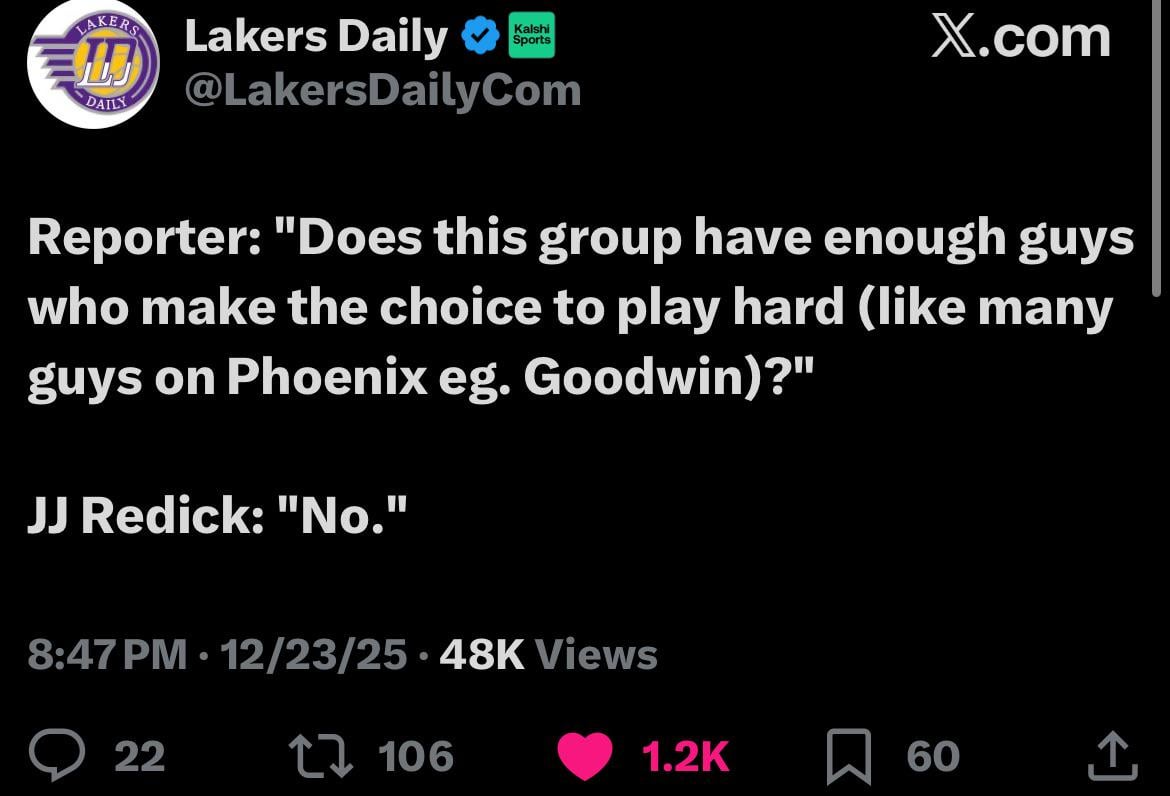 JJ redick with another comment towards our roster