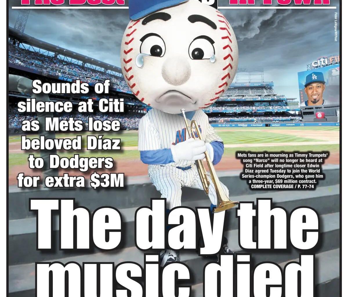Back cover of tomorrows NY Post