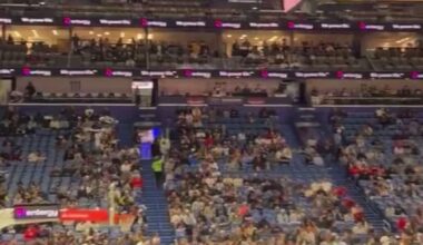 A look at the New Orleans Pelicans crowd tonight 😬