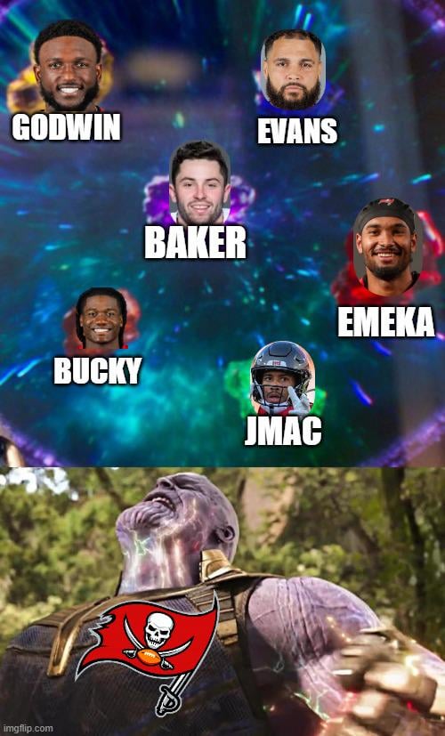 Ready to snap our fingers, and run the table. Go Bucs!