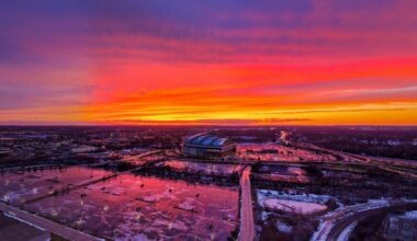 Which one of you had a little fun in the AmFam parking lot? ❄️ 🚙💨