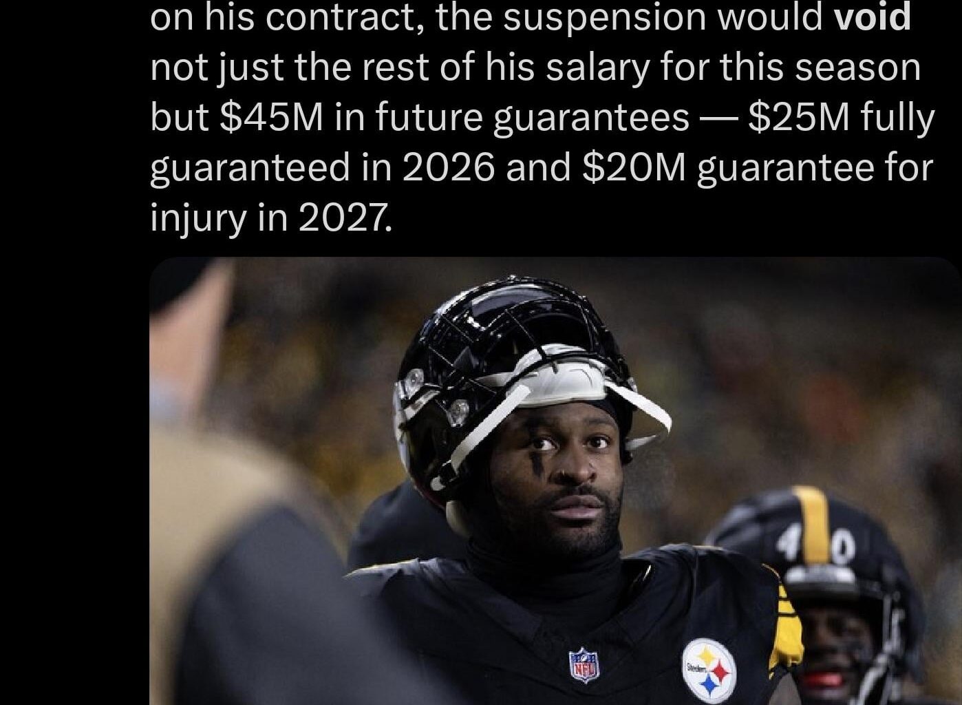 Funny how Rap and Florio aren't calling the Steelers cheap for including clauses in there contracts that voids guarantees when there players get in trouble. Hmmmm...