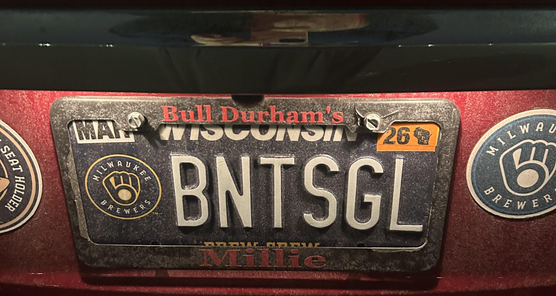 Share your Brewers vanity plate