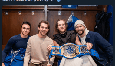 "How do I make this my holiday card 💙" The Goalie Mafia Celebrates Hildeby's First NHL Shutout With The Belt
