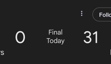 So I didn’t watch the game today